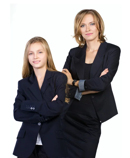 Mother and daughter in lounge suit — Stock Photo, Image