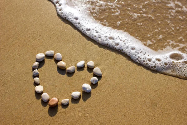 Hjärtat på en strand — Stockfoto