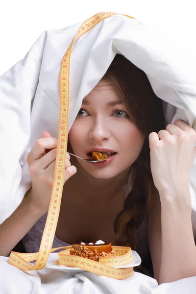 Young girl on diet — Stock Photo, Image