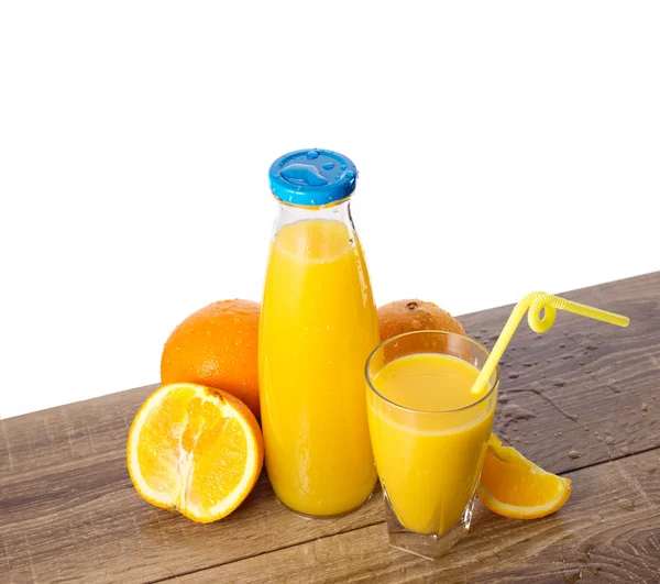 Orange juice and fruit — Stock Photo, Image