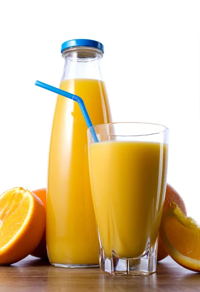 Portakal suyu ve meyve — Stok fotoğraf
