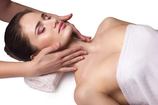 Masaje facial, cuidado de la piel —  Fotos de Stock