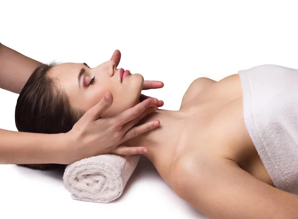 Facial massage for young woman — Stock Photo, Image