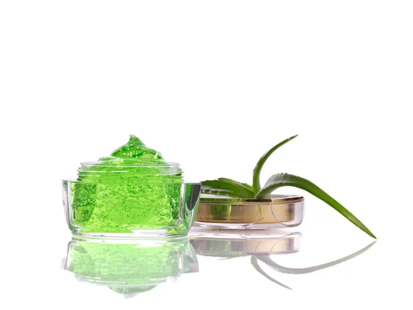 Natural cosmetics with aloe vera — Stock Photo, Image
