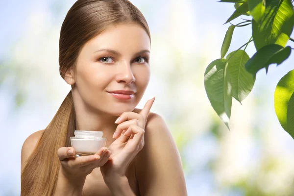Advertisement of natural cosmetic — Stock Photo, Image