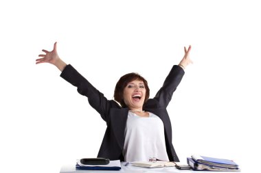 başarılı bisnesswoman gülüyor