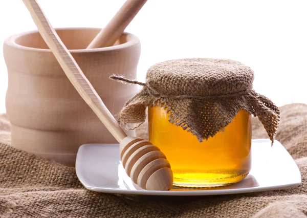 Honey in a jar — Stock Photo, Image