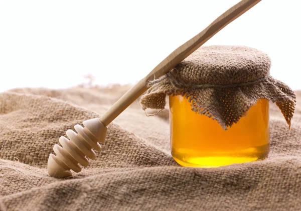 Rural still with honey — Stock Photo, Image