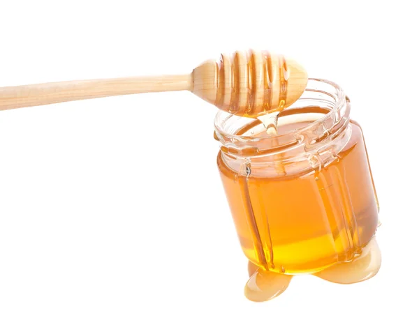 Honey with drizzler — Stock Photo, Image