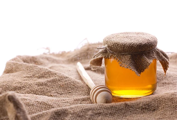 Сільський натюрморт з медом — стокове фото