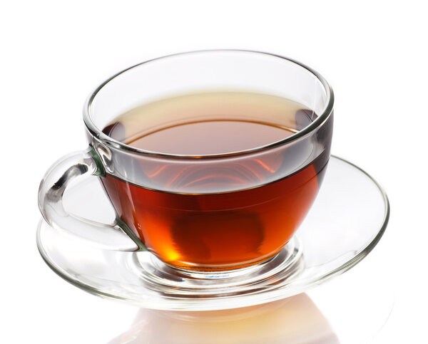 tea in glass cup