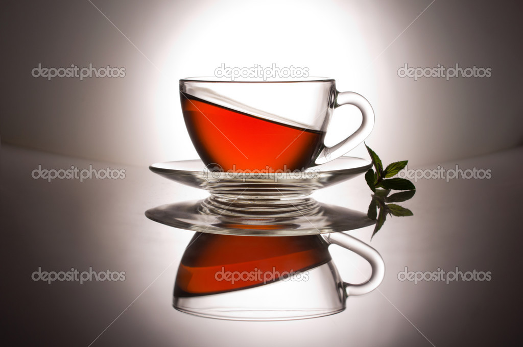 tea in glass cup