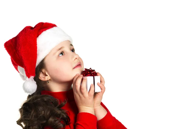 Meisje met geschenkdoos — Stockfoto