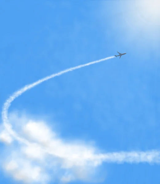 Plano aéreo en las nubes — Foto de Stock