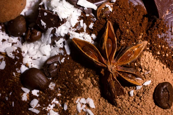 Chocolate and spices mix — Stock Photo, Image