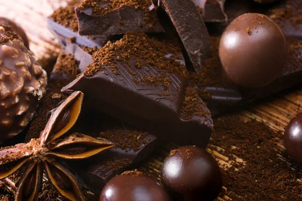 Čokoládové assorttment — Stock fotografie