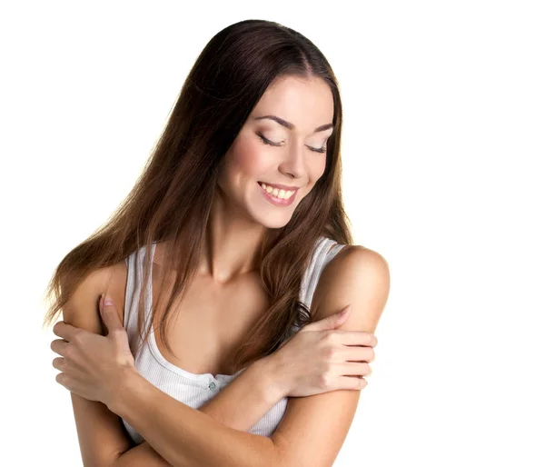 Retrato de uma mulher sorridente — Fotografia de Stock