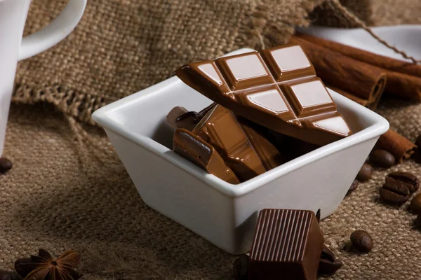 Chocolate and spice — Stock Photo, Image