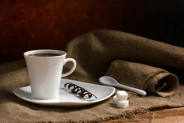 Koffie met chocolade — Stockfoto