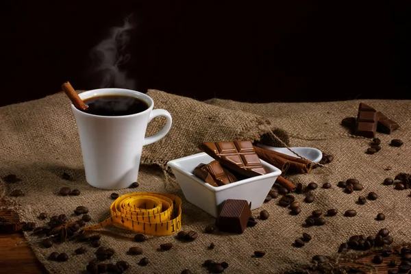 Kahve ile diyet kavramı — Stok fotoğraf