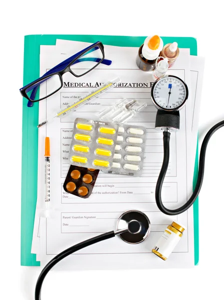 Accesorios médicos y medicamentos — Foto de Stock