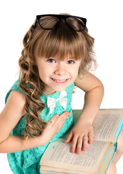 Meisje met boek — Stockfoto