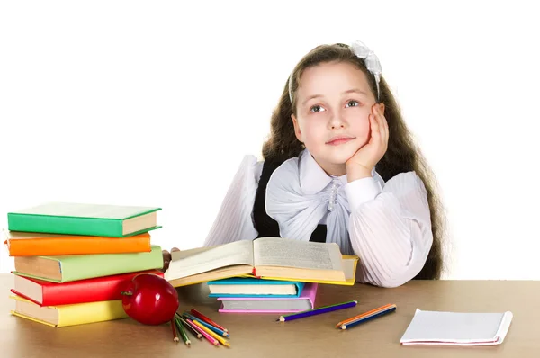 Colegiala pensativa — Foto de Stock