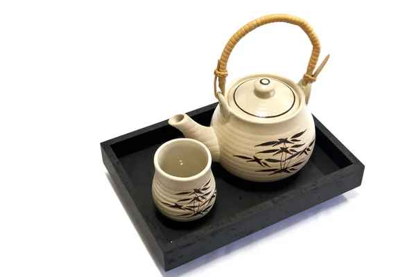Çaydanlık ve çay fincanı — Stok fotoğraf