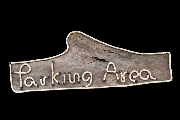 Parking znaki drewna — Zdjęcie stockowe