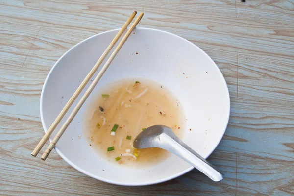 Noodle bowls are empty. — Stock Photo, Image