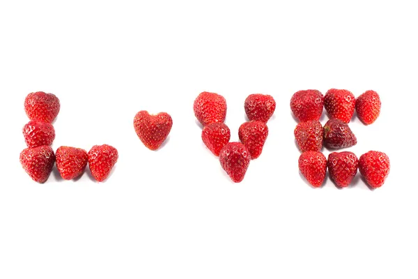 Morango com amor — Fotografia de Stock