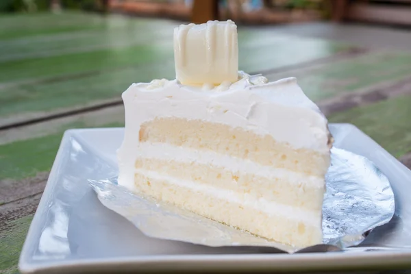 Gâteau au chocolat blanc — Photo