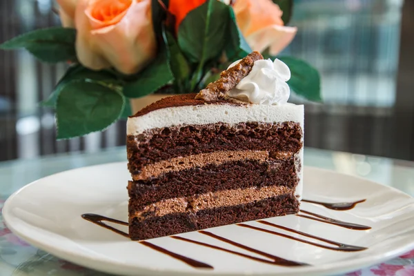 Bolo de chocolate — Fotografia de Stock