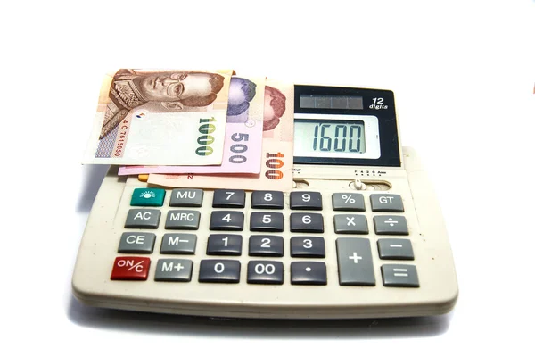 Banknote and calculator — Stock Photo, Image