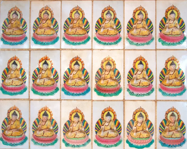 Tile Buddha — Stock Photo, Image