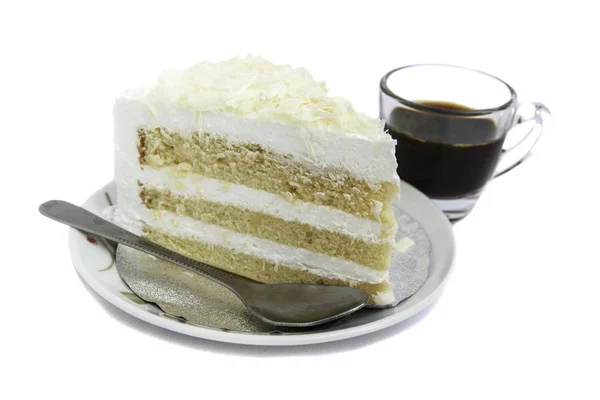 Witte chocolade taart — Stockfoto