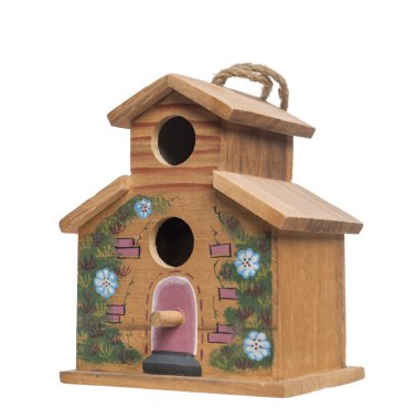 Kuş yuvası, üzerinde beyaz izole