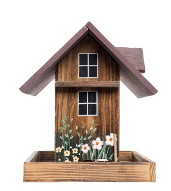 Kuş yuvası, üzerinde beyaz izole