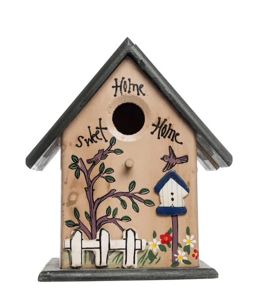 Birdhouse, na białym tle — Zdjęcie stockowe