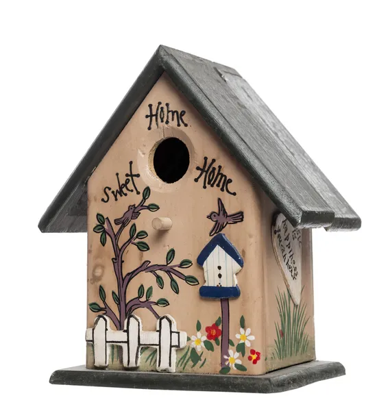 Birdhouse, na białym tle — Zdjęcie stockowe