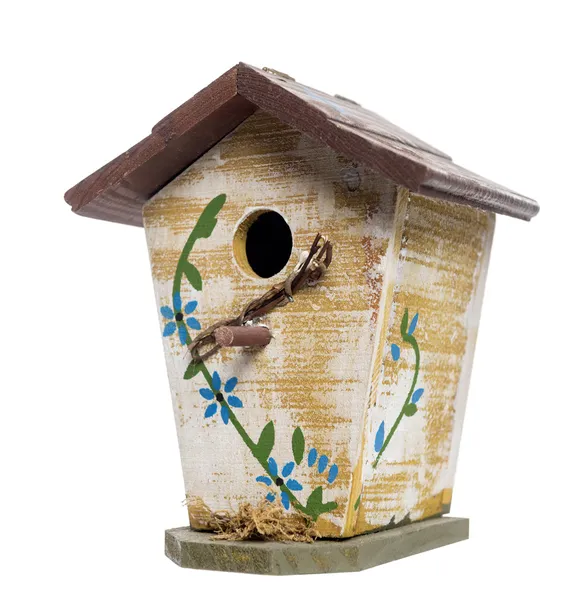Birdhouse, isolata su bianco — Foto Stock