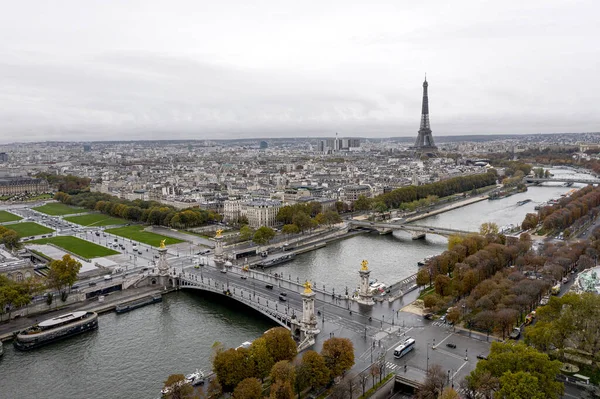 Eiffel Tower River Seine Alexander Bridge — Stock Photo, Image