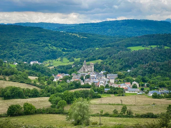 Utsikt Över Gamla Byn Saint Nectaire Auvergne Känd För Sin — Stockfoto