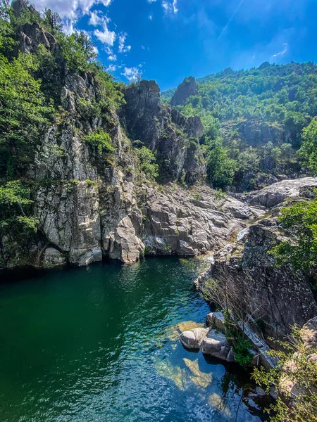 Rio Chassezac Distrito Lozere França — Fotografia de Stock