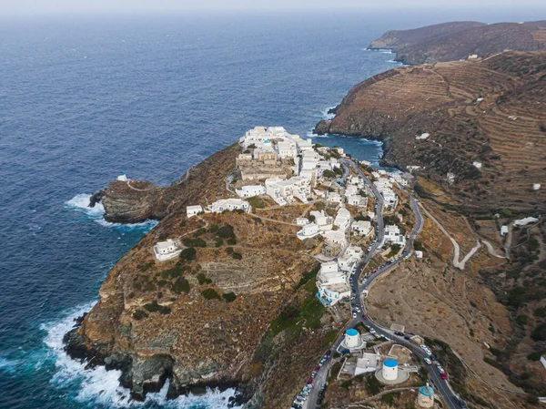 Aerial View Kastro Sifnos Greek Island Summer — Stock Photo, Image