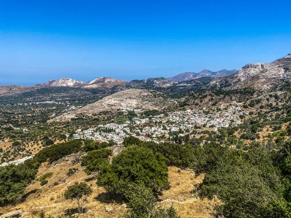 Hermoso Pueblo Montaña Filoti Isla Naxos Grecia — Foto de Stock