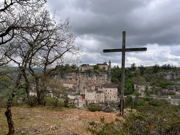 Bellissimo Villaggio Rocamadour Nel Dipartimento Lot Francia Sud Occidentale Suo — Foto Stock