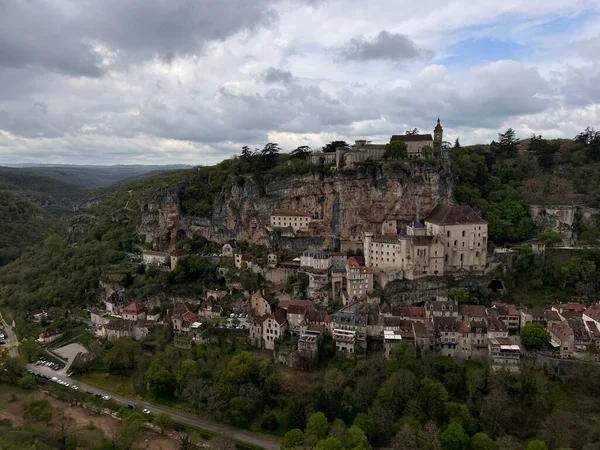 Beautiful Village Rocamadour Lot Department Southwest France Its Sanctuary Blessed — Stock Photo, Image