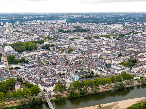 Flygfoto Över Tours Stad Val Loire — Stockfoto