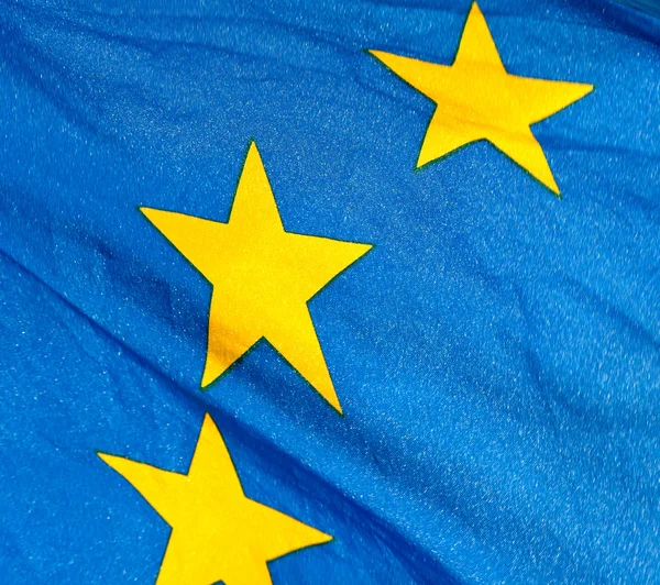 A fragment of the waving European Union Flag — Stock Photo, Image